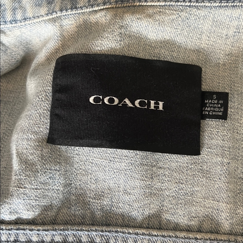 Coach Mens Light Blue signature Denim Jacket - Picture 4 of 5
